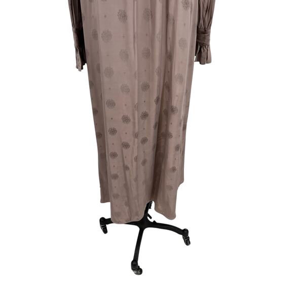 Sandra Mansour x H&M Jacquard Oversized Maxi Dress Kaftan Tan Size Large - Picture 7 of 16